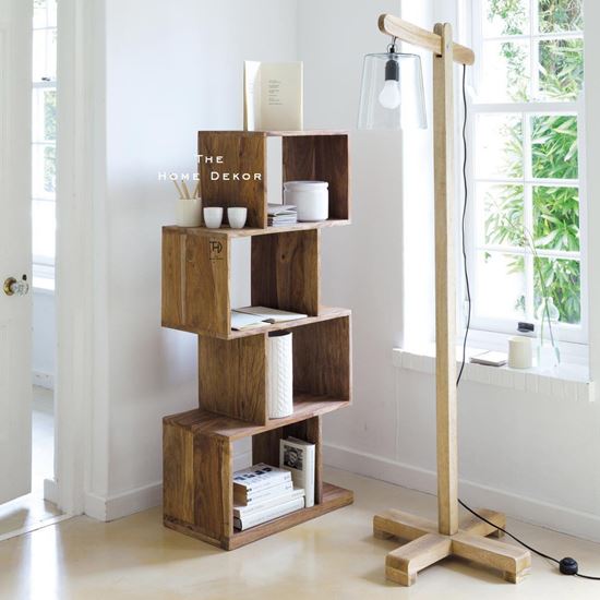 Zag Bookcase Natural - The Home Dekor