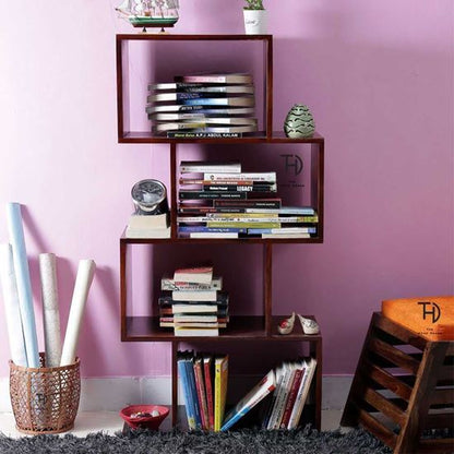 Zag Bookcase Honey - The Home Dekor