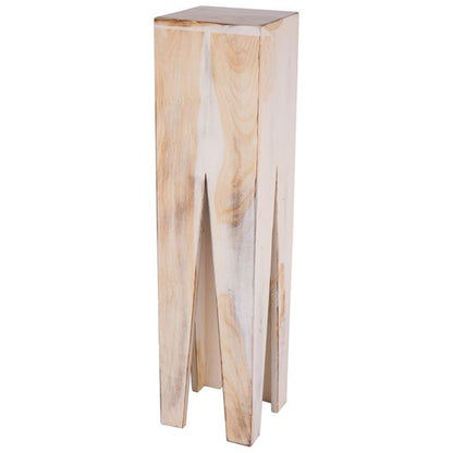Rustic White End Table