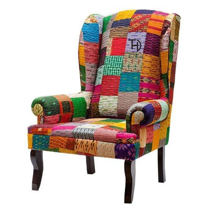 Silk Patch Wing Chair