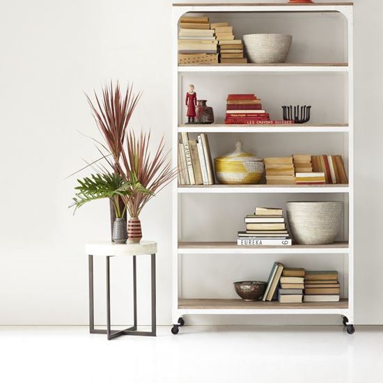 Rolling Wheel Bookcase - The Home Dekor