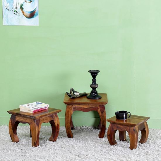 Obira Opium Stool Set 3 Pcs - The Home Dekor