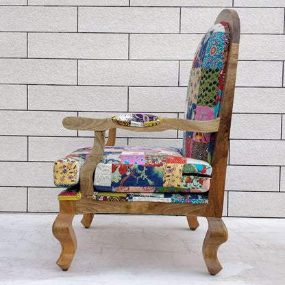 Patchwork Charles Chair with Stool
