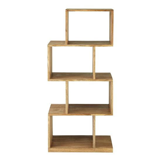 Zag Bookcase Natural - The Home Dekor