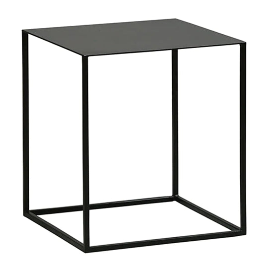 Cuber Iron End Table Black - The Home Dekor