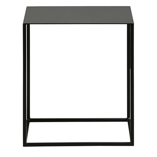 Cuber Iron End Table Black - The Home Dekor