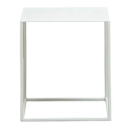 Cuber Iron End Table White - The Home Dekor