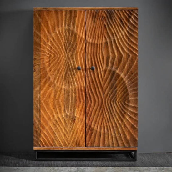 Wave Bar Cabinet Natural - The Home Dekor